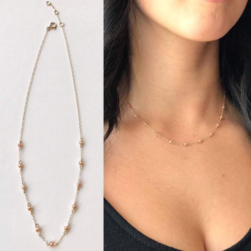 NWT✨14k Gold Filled Champagne Glass Necklace